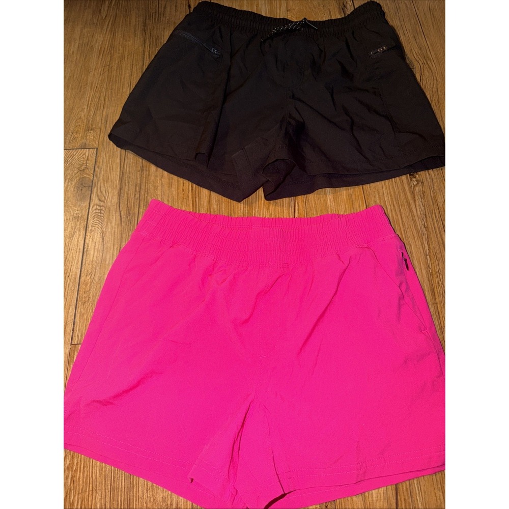 Old Navy Active Shorts Stretch youth Xl Womens Small Lot Of Two Black Pink